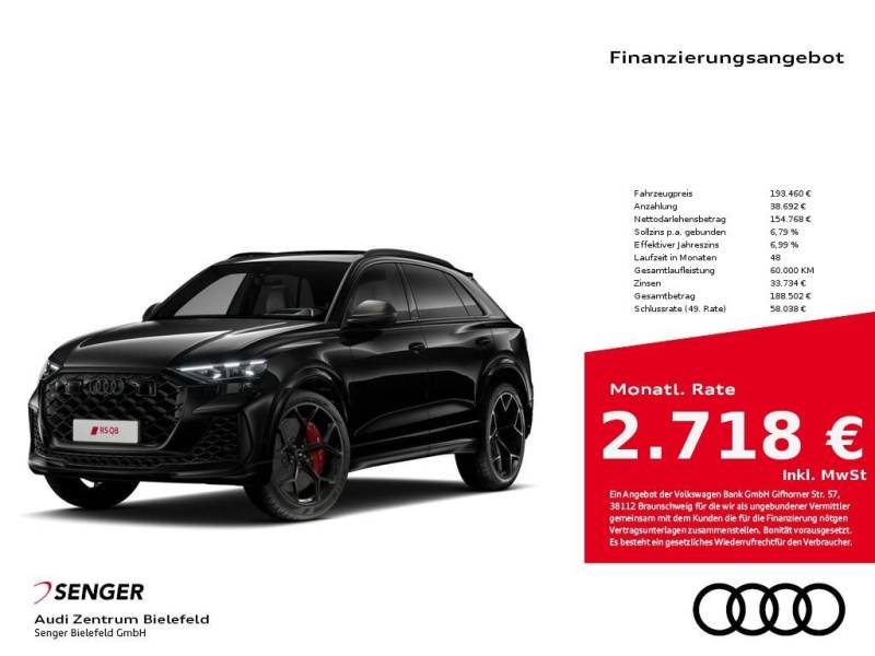 Audi RSQ8 SUV performance 305km/h Optik-Paket Memory