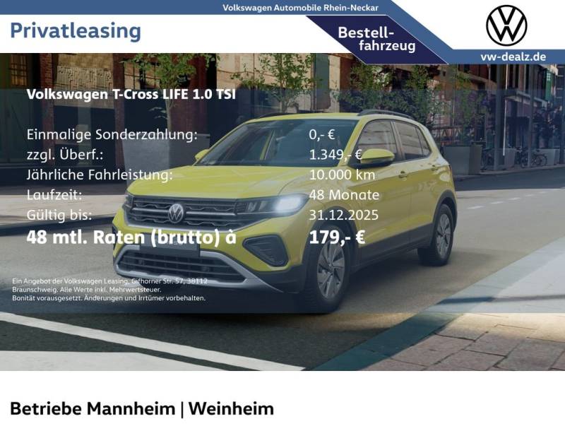 Volkswagen T-Cross Life 1.0 TSI KLIMA LED DAB ALU Bluetooth