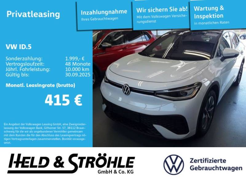 Volkswagen ID.5 Pro 210 kW IQ-LED AHK WÄPU ACC NAV 19" SHZ