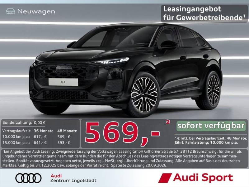 Audi Q3 Sportback TDI S tronic AHK,LED UPE 62.175,-