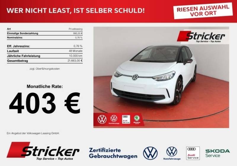 Volkswagen ID.3 Pro ENERGY 403,- mtl ACC GJ Light Assist