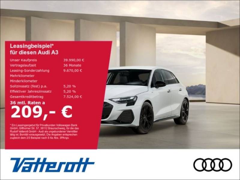 Audi A3 Sportback TFSI S line SONOS Leder AHK ACC