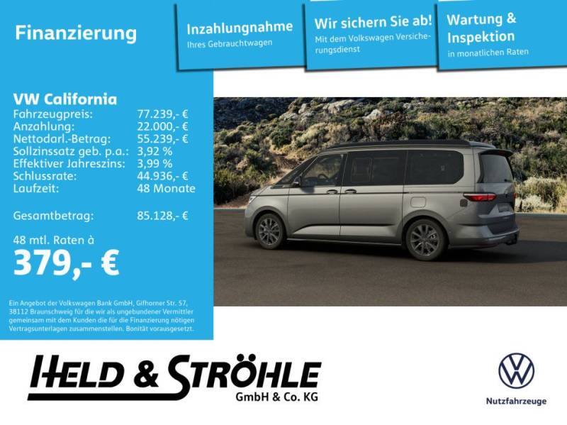 Volkswagen California Beach Tour TDI,AHK,Dach schwarz