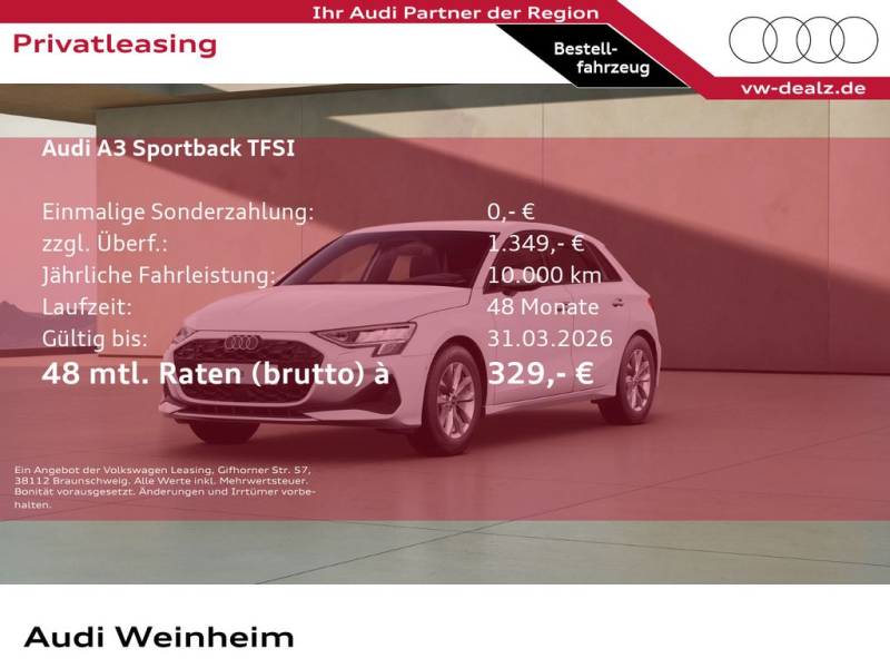 Audi A3 Sportback TFSI Klima ALU DAB Bluetooth PDC