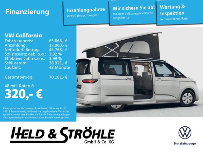 Volkswagen T7 California Beach Tour !BESTELLAKTION! 5J.GAR.