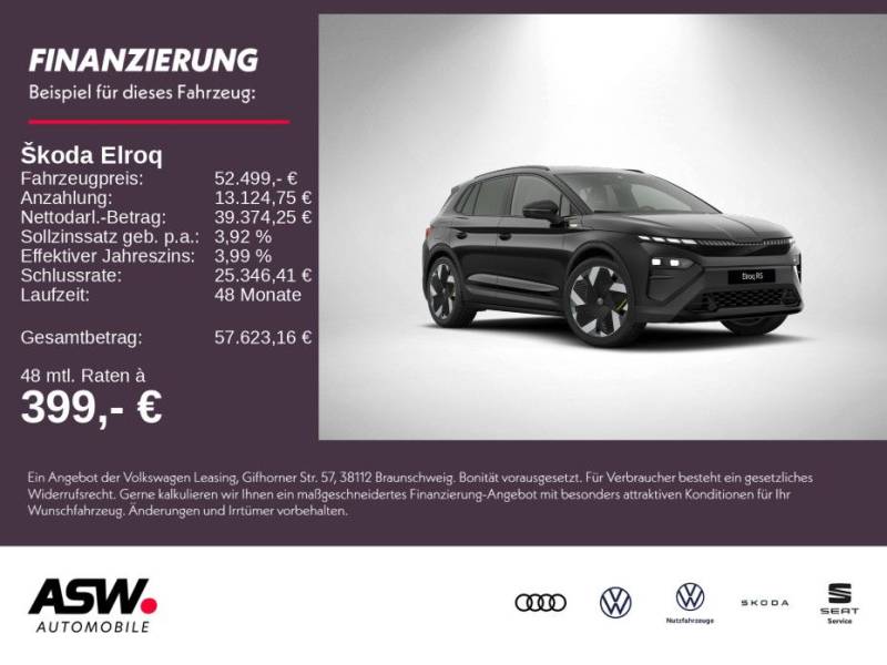 Skoda Elroq RS 340PS 4x4 ACC 360° Head-Up CANTON SHZ