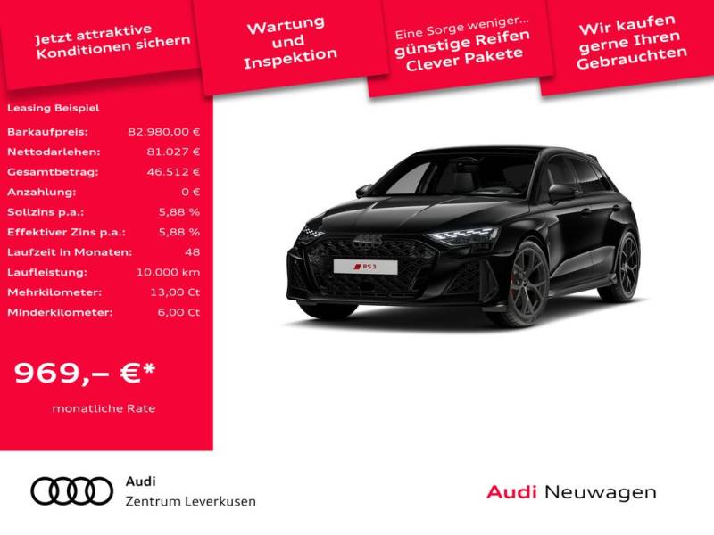 Audi RS3 Sportback CARBON RAUTE 280 KM/H NAPPALEDER