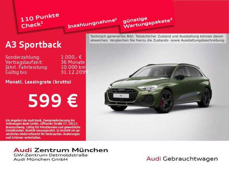 Audi A3 Sportback 45 TFSI e S tronic S line AHK/Virtu