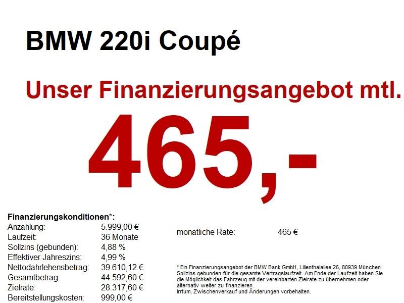 BMW 220i Coupé M Sportpaket