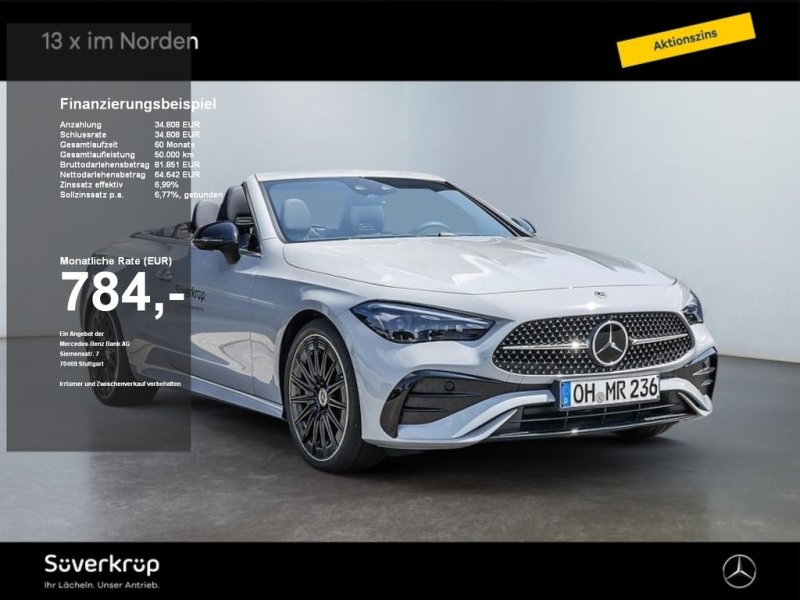 Mercedes-Benz CLE 450 4M Cabrio BURM AMG NIGHT DISTR SPUR AHK