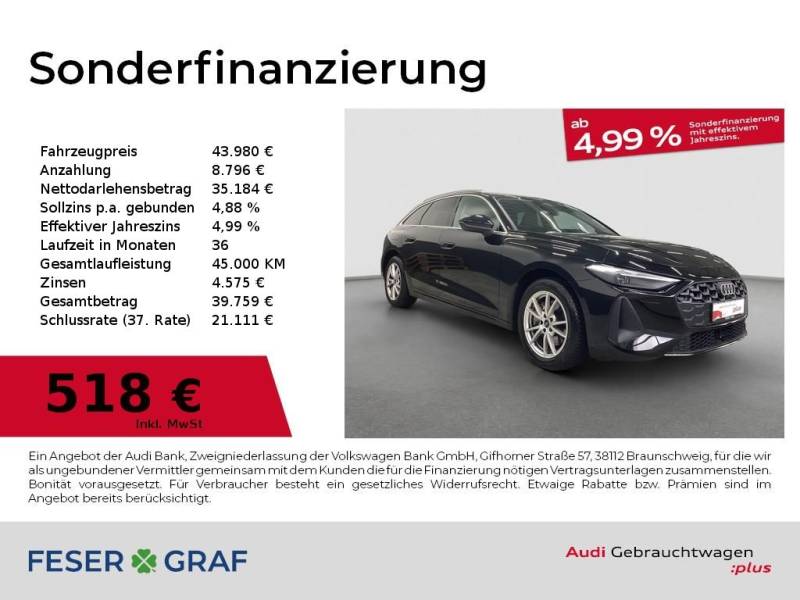 Audi A5 Avant TFSI qu.150 kW S tronic AHK RFK ACC 18"