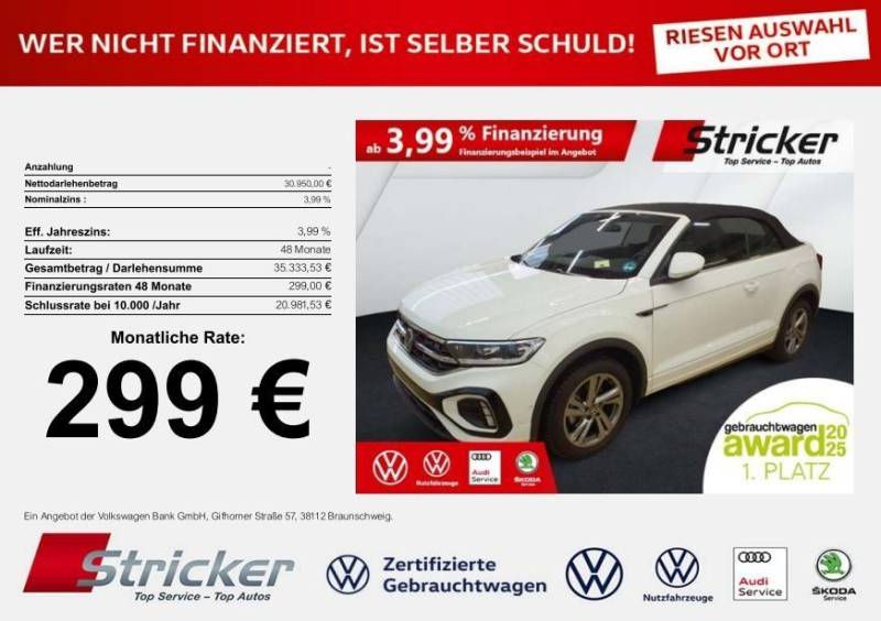 Volkswagen T-Roc  Cabriolet R-Line 1.5TSI DSG 299,-ohne Anz