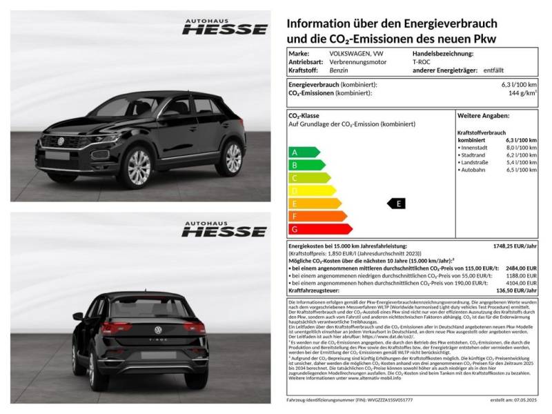 Volkswagen T-Roc R-Line 1.5 l TSI OPF 110 kW (150 PS) 7-Gan