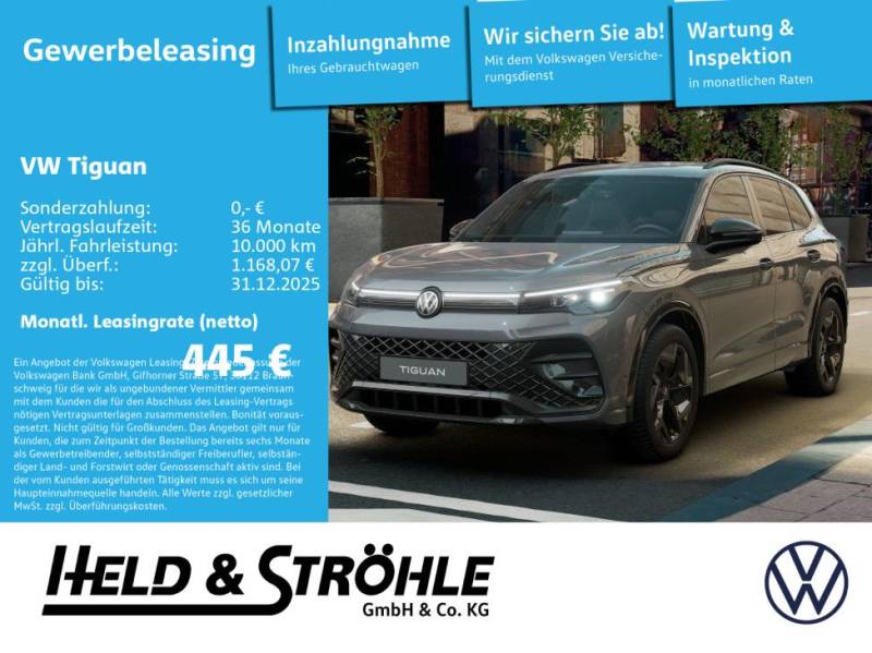 Volkswagen Tiguan R-Line 2.0 TDI DSG WKR AHK AKTIONSZULASSU
