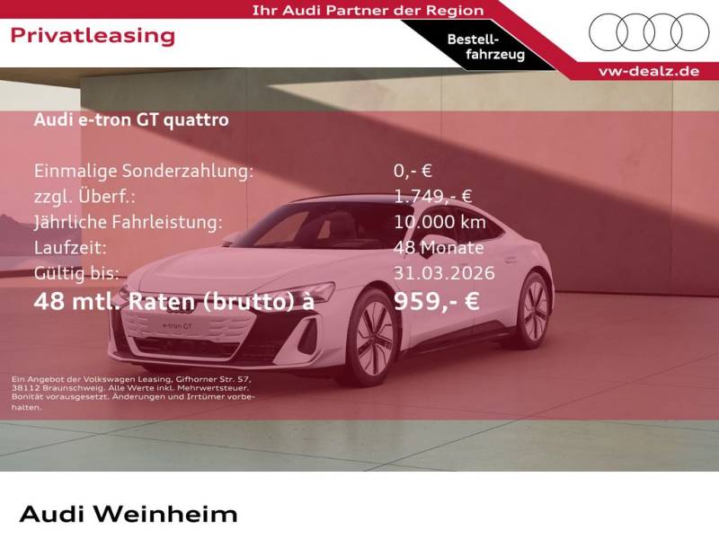 Audi e-tron GT quattro Pano LED Stand-Klima Navi uvm