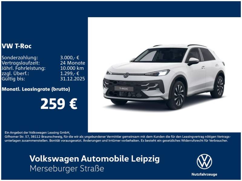 Volkswagen T-Roc Life 1.5 l eTSI 85 kW DSG*CLIMA*GJR*SHZ