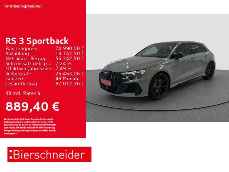 Audi RS3 Sportback 19 V-MAX PANO SCHALE RFK MATRIX NA