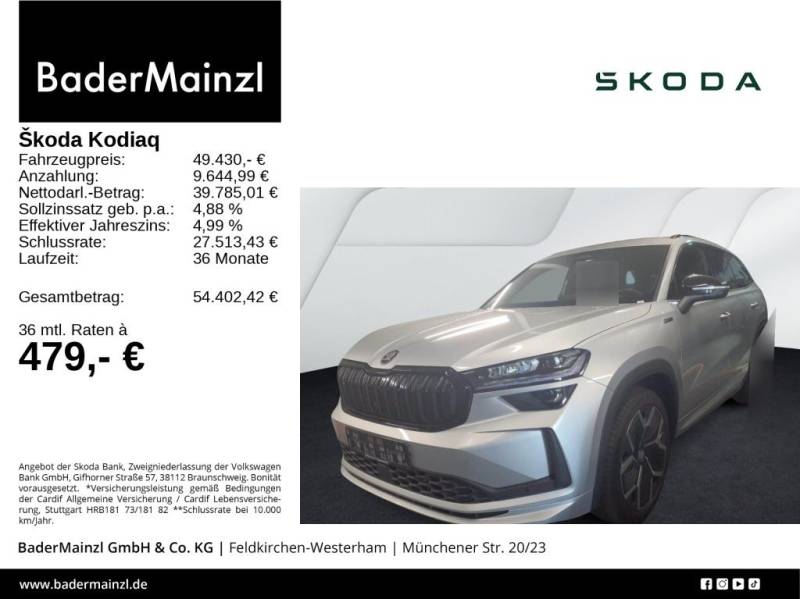 Skoda Kodiaq 2.0 TDI 4x4 DSG Sportline AHK Kam. Matrix