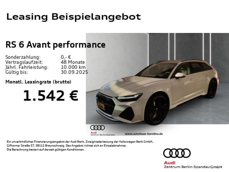 Audi RS6 Avant performance *HD-MATRIX*StdHz*PANO*BandO*