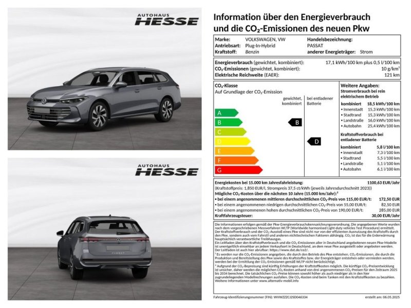 Volkswagen Passat R-Line 1,5 l eHybrid OPF 130 kW (177 PS)