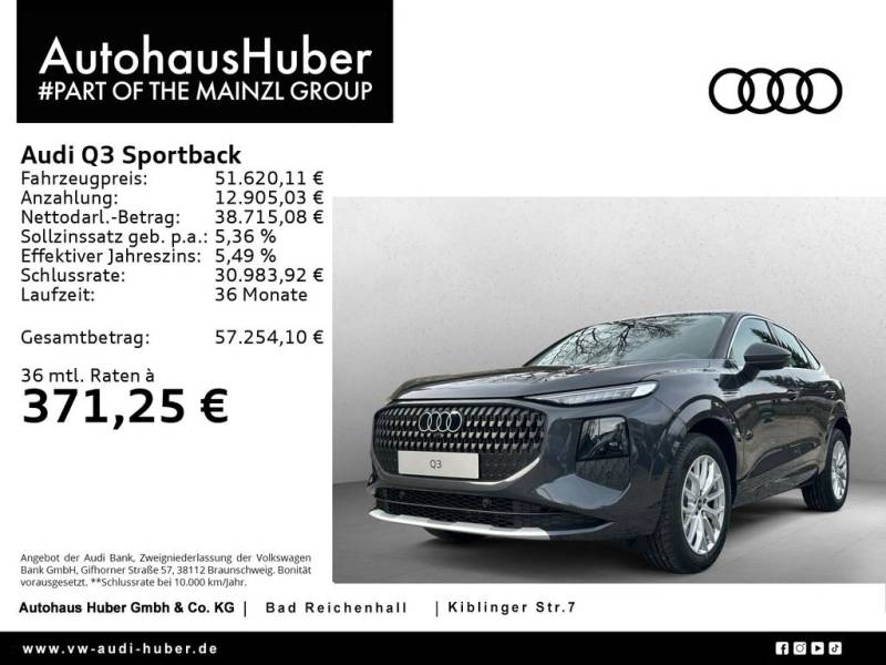 Audi Q3 Sportback TDI S tronic TechPlus MMIPlus AHK