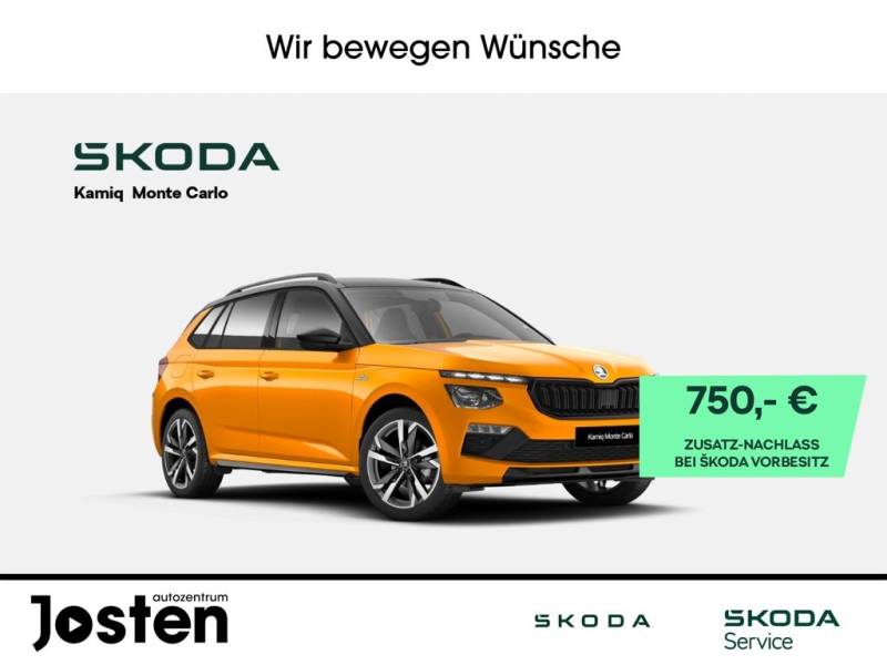 Skoda Kamiq Monte Carlo 1.5TSI AHK FahrAss+ Komfort+ W