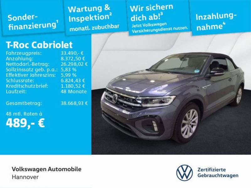 Volkswagen T-Roc Cabriolet 1.5 TSI DSG R-Line Navi LED DigC