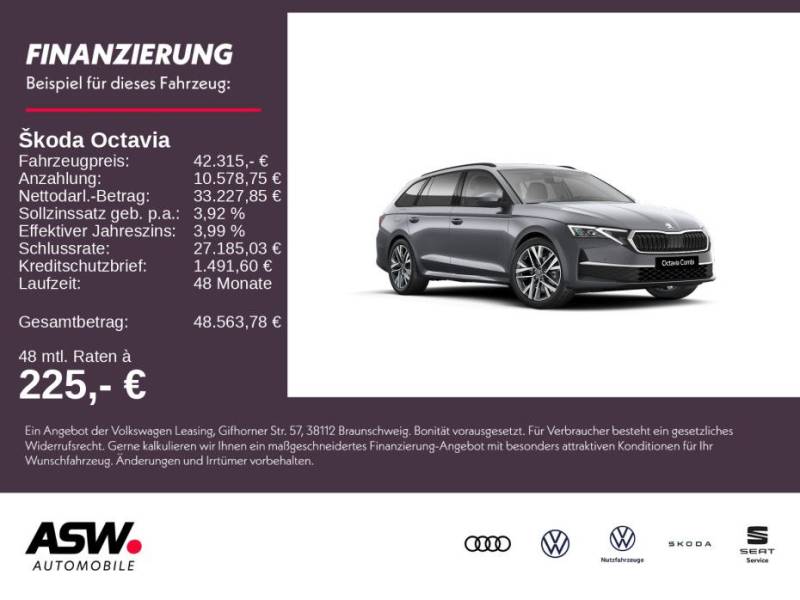 Skoda Octavia Combi Balance 2,0 TDI 150PS DSG 360° AHK