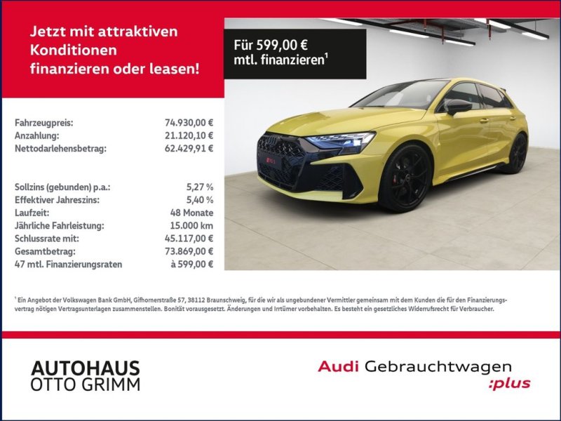 Audi RS3 Sportback 2.5 TFSI quattro KLIMA LED NAVI AL