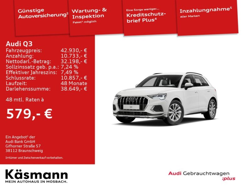 Audi Q3 advanced 35TFSI LED AHK NAV KAM SHZ PDC