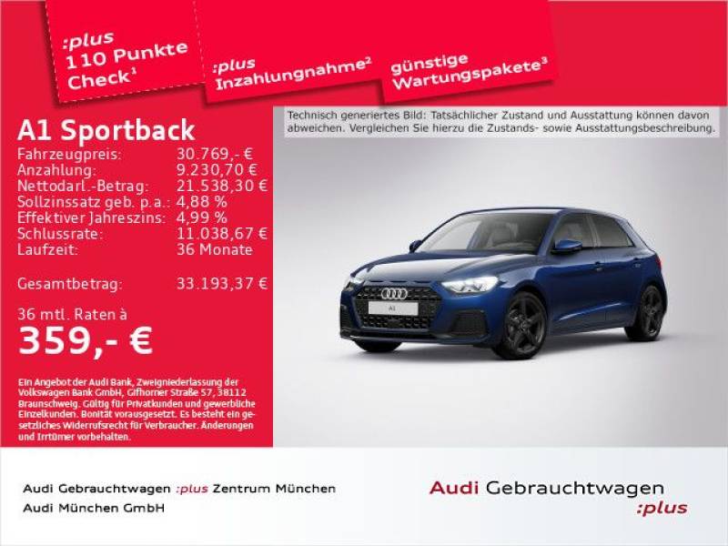 Audi A1 Sportback 35 TFSI S tronic advanced Virtual/S