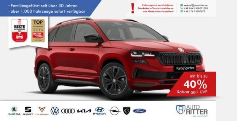 Skoda Karoq Sportline ACC-AHK-RFK-PANO-LED-Carplay-...