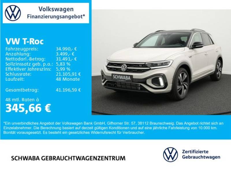 Volkswagen T-Roc R-Line 1.5 TSI DSG LED*VIRTUAL*AHK*ACC*18"