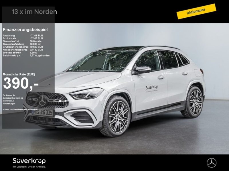 Mercedes-Benz GLA 200 AMG NIGHT SPUR DISTR PANO AHK 360 PDC