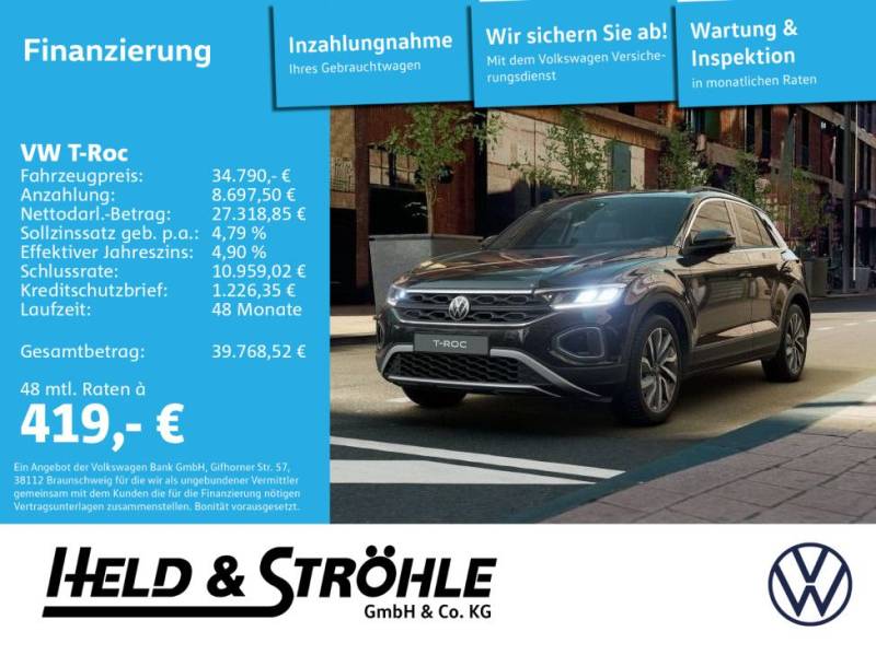 Volkswagen T-Roc GOAL 1.5l DSG AHK RFK Anschlussgarantie