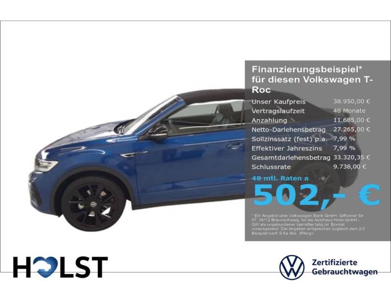 Volkswagen T-Roc Cab. 1.5TSI DSG R-Line IQ.DRIVE RüFaKa AHK