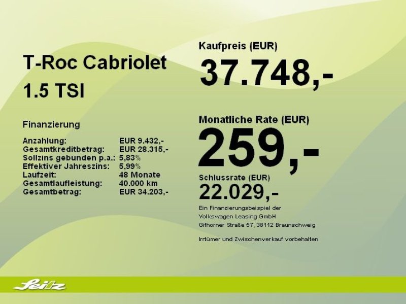 Volkswagen T-Roc Cabriolet 1.5 TSI Goal *NAVI*PDC*LED*