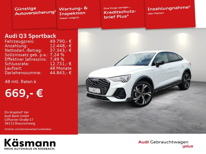 Audi Q3 Sportback S line 35TFSI NAV KAM LED SHZ ACC