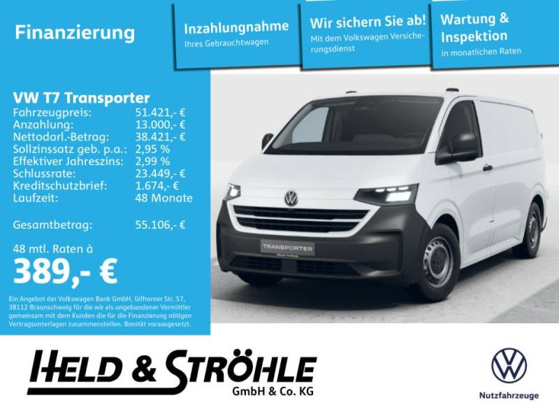 Volkswagen T7 Transporter Kasten 2.0TDI DSG LR KLIMA AKTION