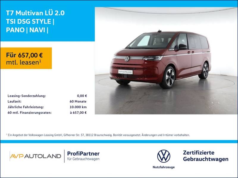 Volkswagen T7 Multivan LÜ 2.0 TSI DSG STYLE - PANO - NAVI -