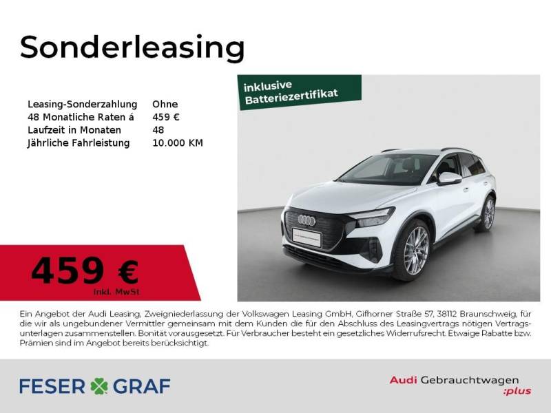 Audi Q4 45 e-tron /LED/Navi+/Leder/HuD/AHK/Kamera