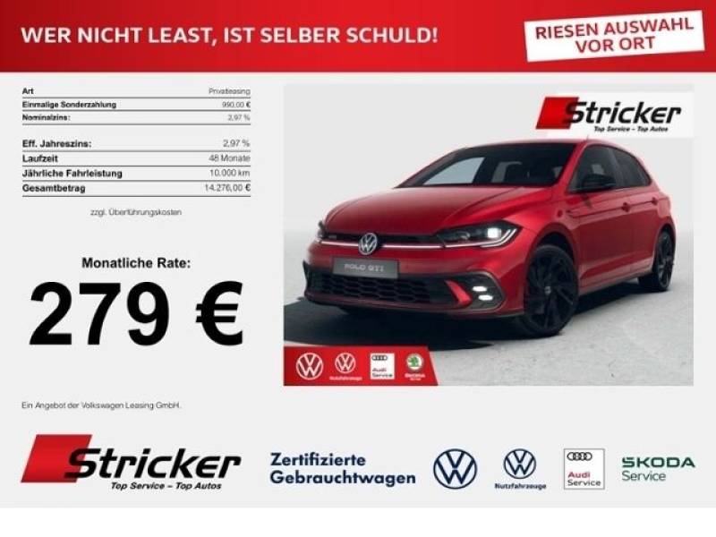 Volkswagen Polo GTI BlackStyle 2.0 DSG 279,- mtl IQ-Light R