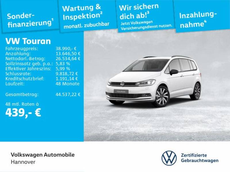 Volkswagen Touran 1.5 TSI DSG Highline Navi AHK LED Kamera