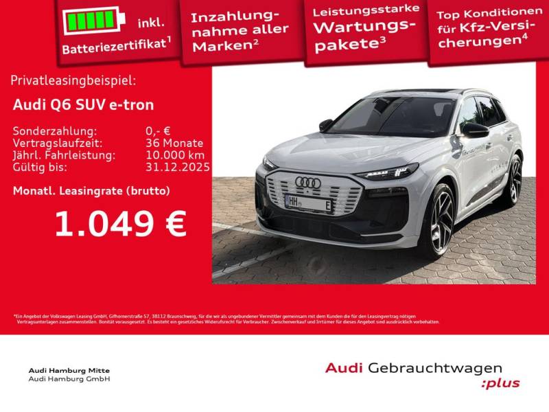 Audi Q6 e-tron performance 225kW S line Pano LED Plus