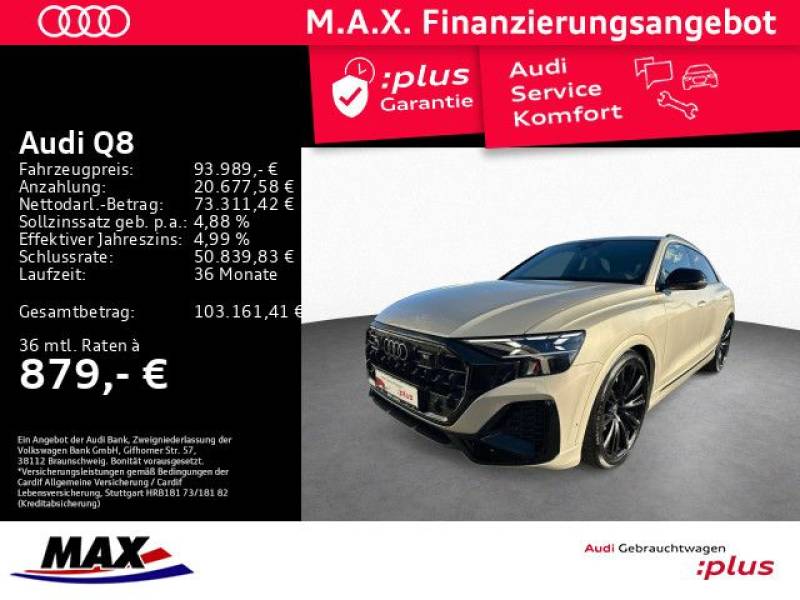 Audi Q8 50 TDI QUATT MATRIX+PANO+AHK+RAUTE+LUFT+360°+