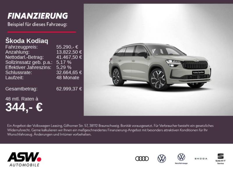 Skoda Kodiaq Sportline 1,5TSI iV 204PS DSG ACC SHZ AHK