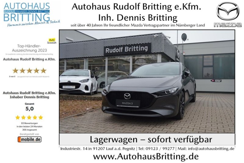 Mazda 3 Benzin 140PS 6GS Homura Navi PDC SHZ