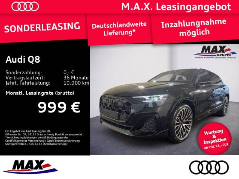 Audi Q8 50 TDI S-LINE+PANO+AHK+SITZBEL+MEMORY+BandO+HUD