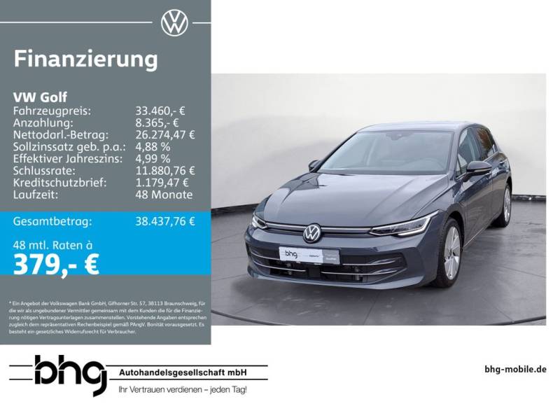 Volkswagen Golf 1.5 eHybrid DSG Goal LED, Rückfahrkamera, A