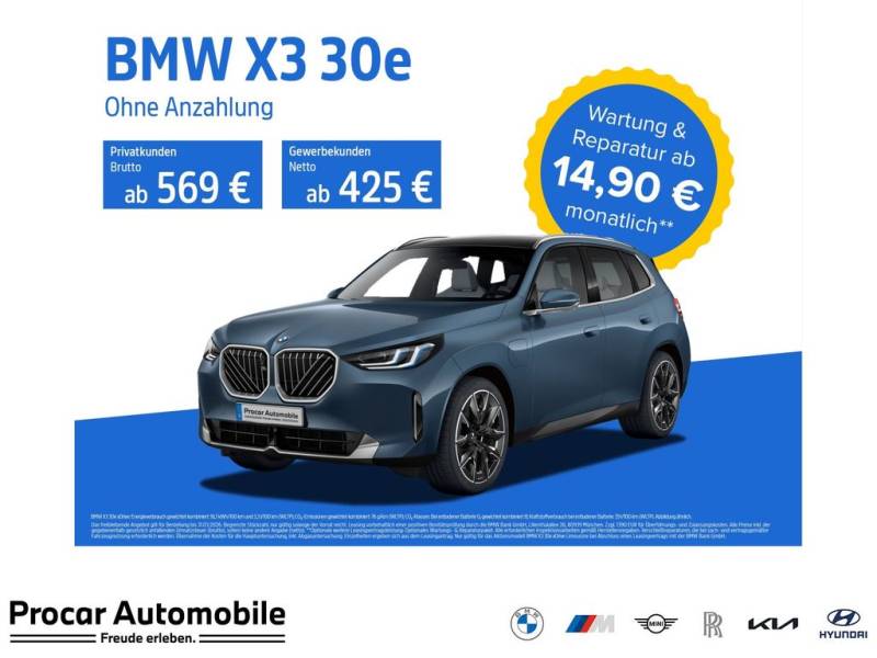 BMW X3 30e xDrive RFK SHZ PDC V+H DAB LED
